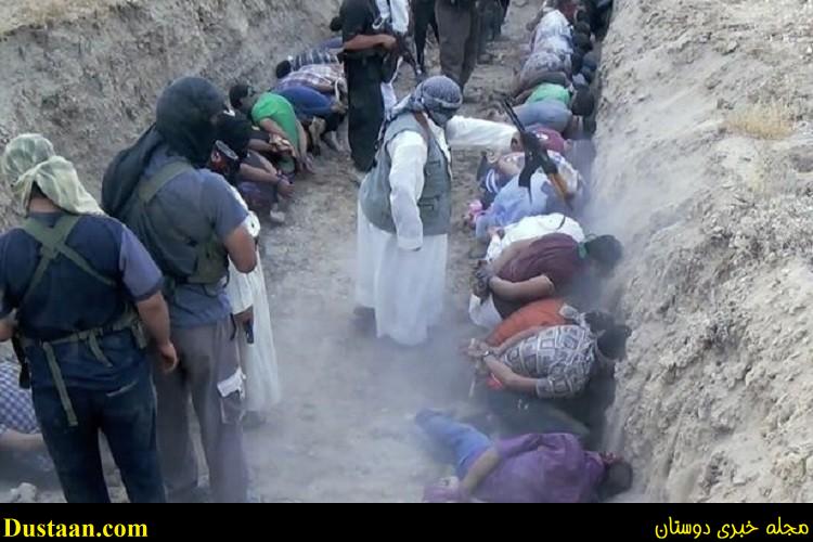 تصاویر: اعدام وحشیانه ۱۰۰ ها شهروند عراقی داخل خندق به صورت دسته جمعی توسط داعش