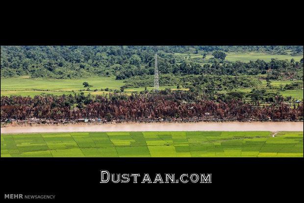 www.dustaan.com روستاهایی که در میانمار به آتش کشیده شدند +تصاویر