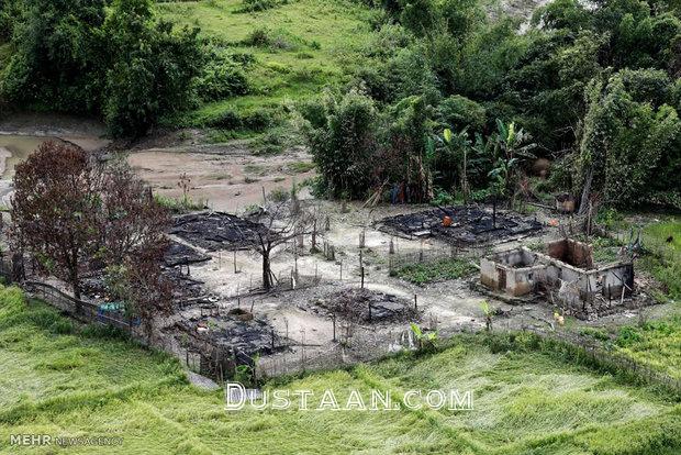 www.dustaan.com روستاهایی که در میانمار به آتش کشیده شدند +تصاویر