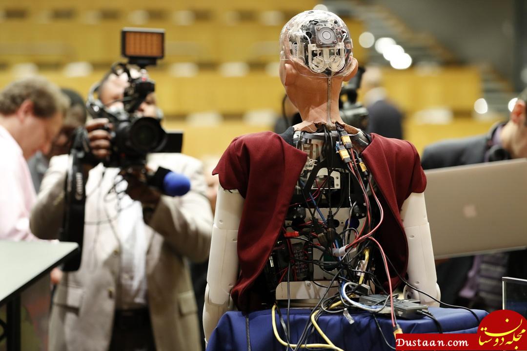 www.dustaan.com ربات زن نما که قادر به تعامل با انسان‌هاست +عکس