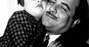 تصویری قدیمی و جالب از ایرج نوذری در آغوش پدرش