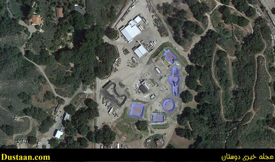 The site for the popular TV show Wipeout (pictured from above) was gutted as a result of the flames 