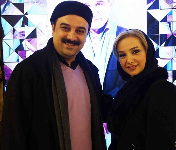 برزو ارجمند در کنار همسرش ....
