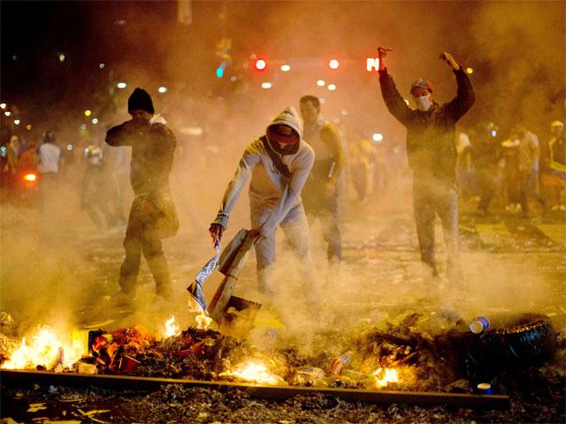 درگیری های شدید بین نیرو های دولت و معترضان در کاراکاس