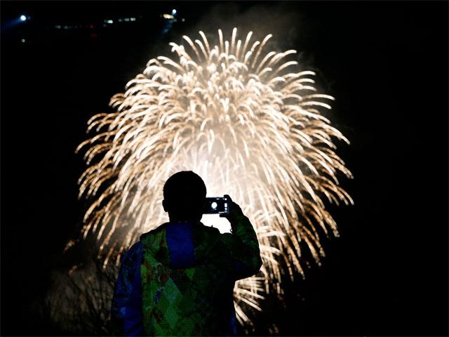 اتش بازی در جریان برگزاری مسابقات المپیک سوچی ...