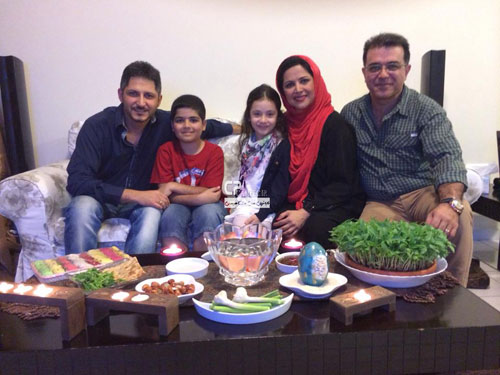 کمند امیر سلیمانی و همسرش و پسرش