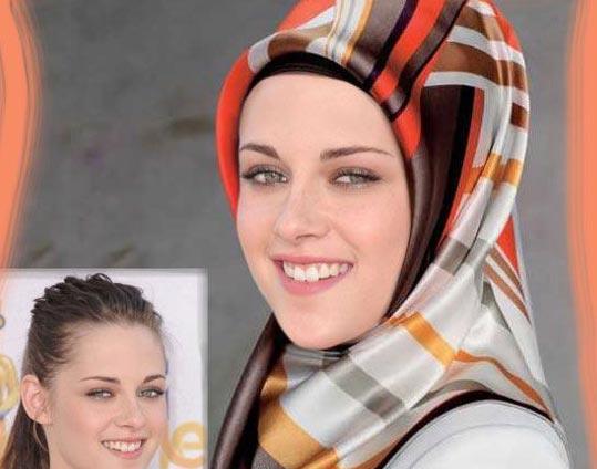 بازیگران معروف و زیبای هالیوودی را با حجاب ببینید!