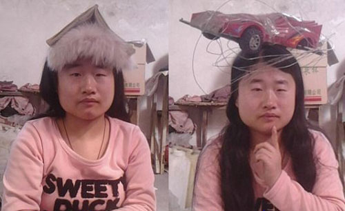 حرکات عجیب دختر جوان چینی برای جلب توجه در اینترنت! +تصاویر