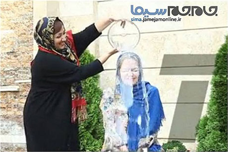 عکس/ خیس شدن مهناز افشار در چالش " سطل آب و یخ "!