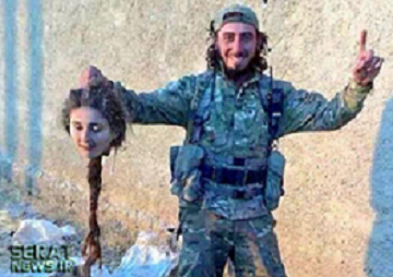 عکس/ بریدن بی رحمانه سر یک زن کرد توسط داعش +18