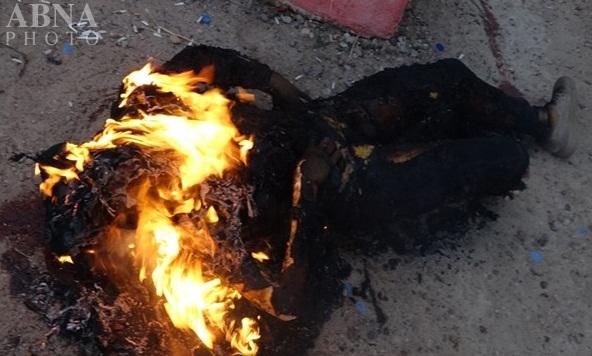 تصاویر/ داعش پیکر شهدای سامراء را به آتش کشید +18