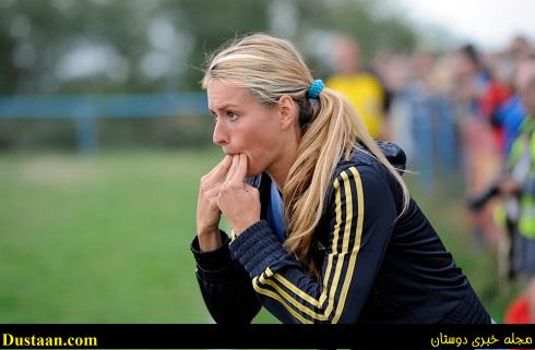 TO GO WITH AFP STORY BY LAJLA VESELICA Former Miss Sport Croatia finalist and football coach Tihana Nemcic (R) gestures on September 30, 2012 during a regional football match between her team Viktorija Vojakovac and Podravina in the village of Vojkovac, some 60 kms east of Zagreb. Tihana, 24, a University of Zagreb faculty of physical education graduate, became the first female coach of Viktorija Vojakovac, a first in the conservative male-dominated world of Croatian football, last month. AFP PHOTO/ HRVOJE POLAN (Photo credit should read HRVOJE POLAN/AFP/GettyImages)
