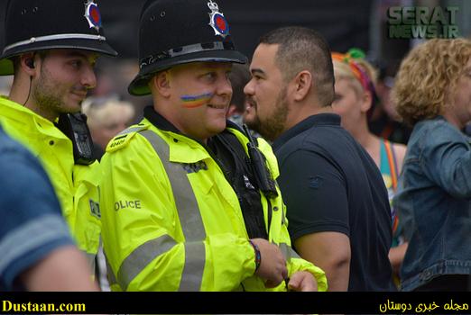 A police officer providing security at Manchester Pride 2016 on August 27, 2016 in Manchester, England. The Manchester Pride events are to celebrate the variety of sexualities in the city and a way to reduce discrimination. (Photo by Jonathan Nicholson/NurPhoto via Getty Images)