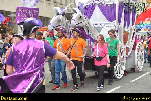 People participating in the Manchester Pride Parade 2016 on August 27, 2016 in Manchester, England. The Manchester Pride events are to celebrate the variety of sexualities in the city and a way to reduce discrimination. (Photo by Jonathan Nicholson/NurPhoto via Getty Images)