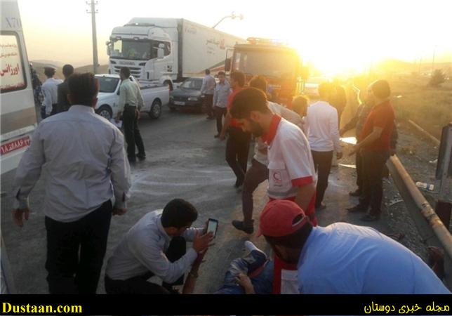 تصاویر: تصادف شدید پراید با کامیون در رودهن