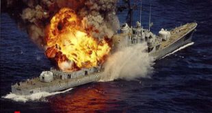 اصابت موشک ارتش یمن به کشتی جنگی اماراتی