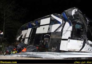 www.dustaan.com-۱۴ مصدوم در واژگونی اتوبوس در محور صفاشهر-اباده