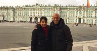 عکس زیدان و همسرش در سن پترزبورگ