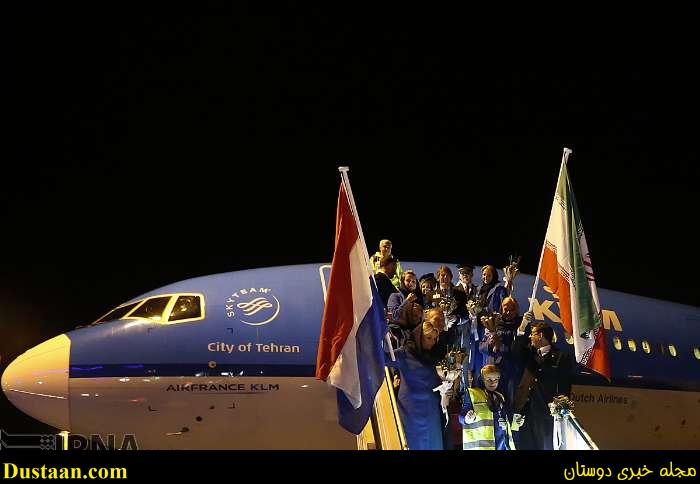www.dustaan.com-تصاویر: نخستین پرواز هواپیمایی «KLM» به ایران