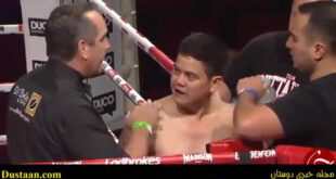 لحظه ضربه مغزی شدن بوکسور در رینگ مسابقه +تصاویر