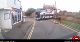 اتوبوس این پسر را روی زمین کشید +تصاویر