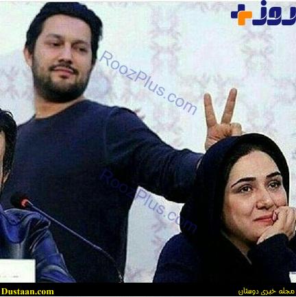 www.dustaan.com-عکس: شیطنت عجیب بازیگر مرد ایرانی با خانم بازیگر!