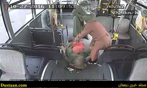 حضور پرسنل بیمارستان برای زایمان زن باردار در اتوبوس حضور پرسنل بیمارستان برای زایمان زن باردار در اتوبوس