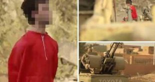 تصویر داعش یک جاسوس را با توپ اعدام کرد!/ تصاویر