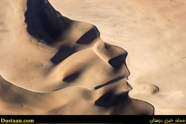 www.dustaan.com-چهره جالب یک مرد بر روی شن های صحرا!