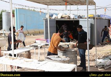 www.dustaan.com-تصاویری از آماد سازی غذای زائرین اربعین در کربلا