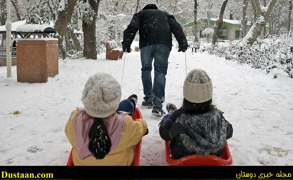 www.dustaan.com-برف بازی تهرانی‌ ها در پارک قیطریه! +تصاویر