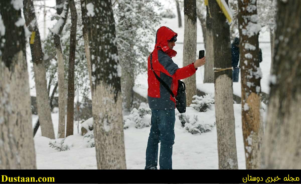 www.dustaan.com-برف بازی تهرانی‌ ها در پارک قیطریه! +تصاویر