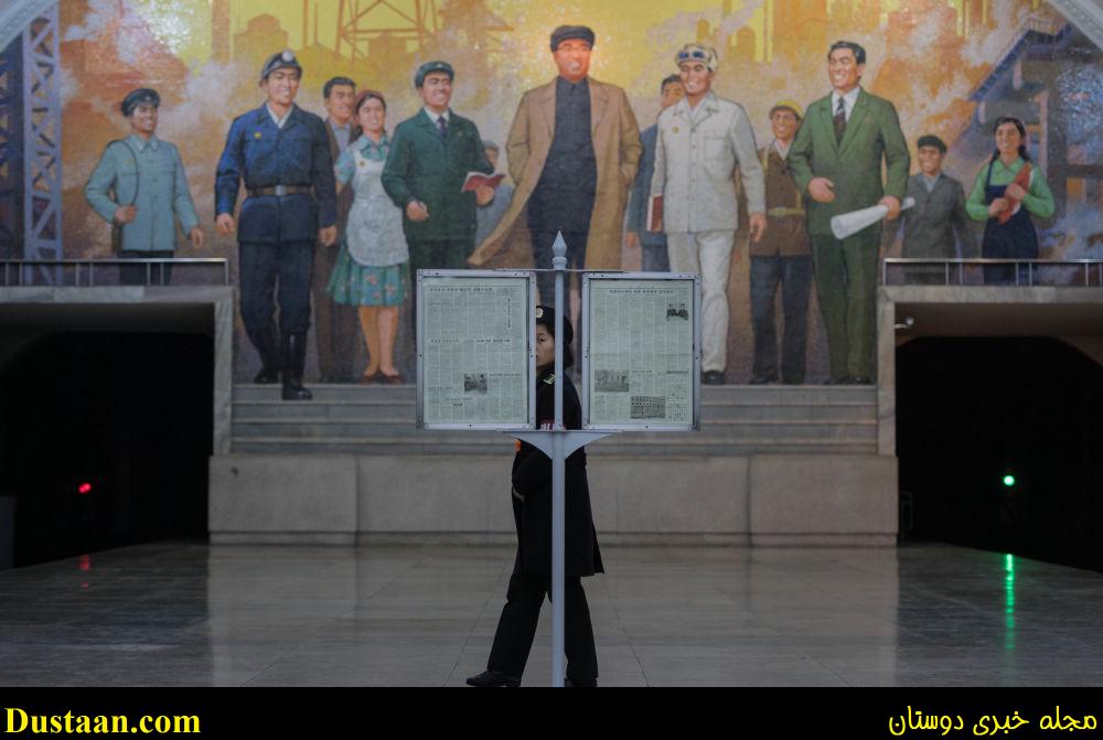 نقاشی رو دیواری کیم ایل سونگ در ایستگاه مترو پیونگ یانگ