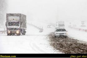 www.dustaan.com-گزارش تصویری از برف و یخبندان شدید در جاده تبریز – اهر‎