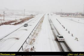www.dustaan.com-گزارش تصویری از برف و یخبندان شدید در جاده تبریز – اهر‎