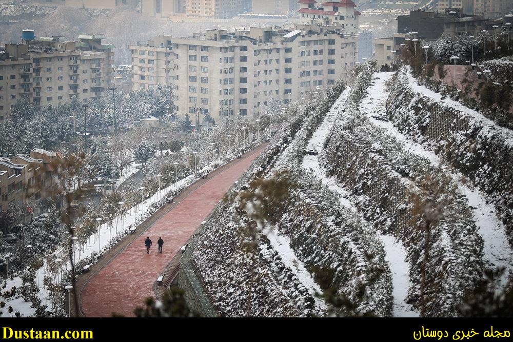 www.dustaan.com-تصاویر: بارش برف امروز تهران