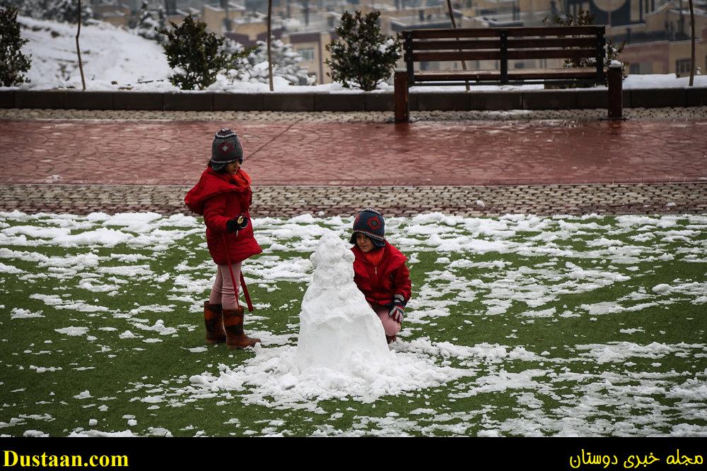 www.dustaan.com-تصاویر: بارش برف امروز تهران