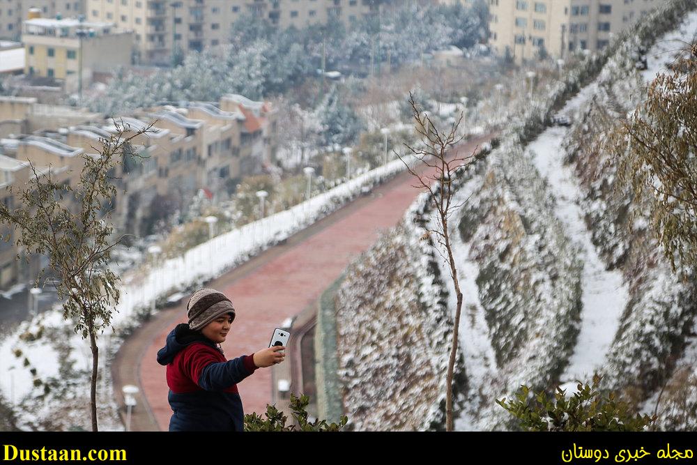 www.dustaan.com-تصاویر: بارش برف امروز تهران