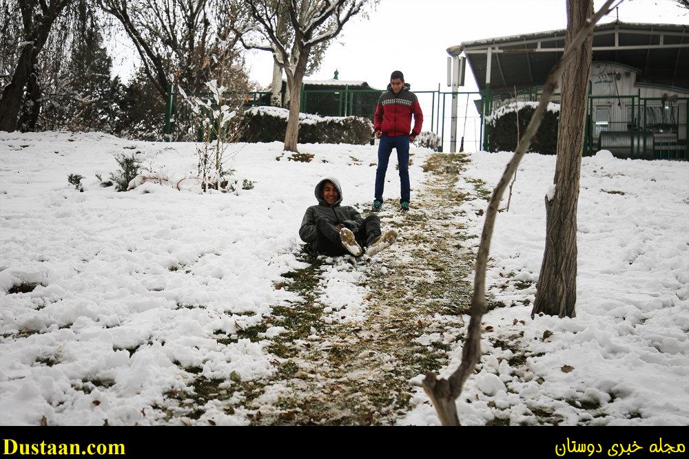 www.dustaan.com-تصاویر: بارش برف امروز تهران
