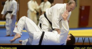 ولادیمیر پوتین در حال ورزش جودو