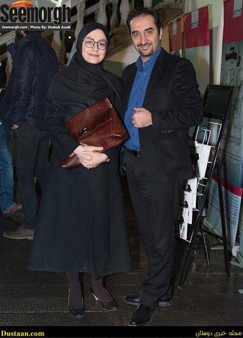 نیما کرمی و همسرش در اکران فیلم یک روز طولانی