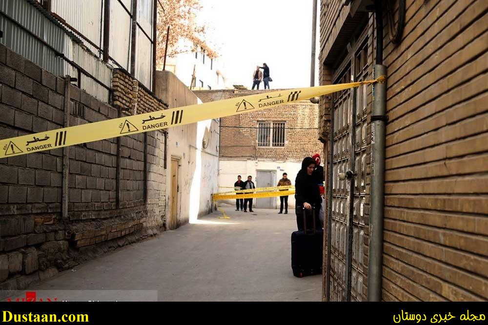 www.dustaan.com-تصاویری از ریزش زمین در خیابان مولوی تهران