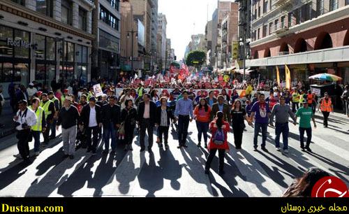 تظاهرات گسترده علیه ترامپ در کالیفرنیا و فلوریدا+ تصاویر