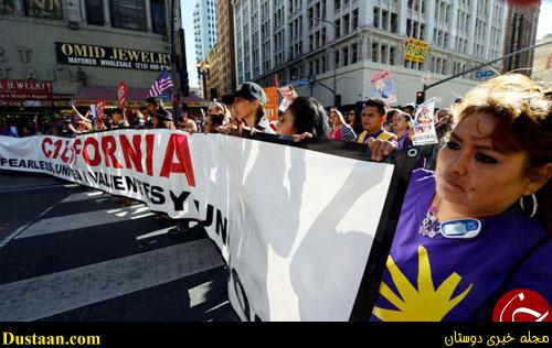 تظاهرات گسترده علیه ترامپ در کالیفرنیا و فلوریدا+ تصاویر