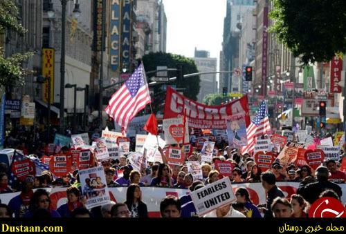 تظاهرات گسترده علیه ترامپ در کالیفرنیا و فلوریدا+ تصاویر