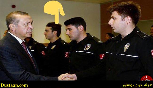 www.dustaan.com-تصویر لو رفته از قاتل سفیر روسیه در کنار اردوغان!