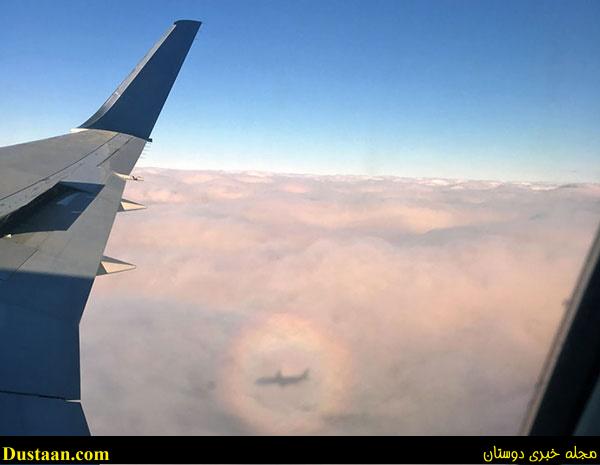www.dustaan.com-تصویری زیبا از یک هواپیما بر فراز ابرها