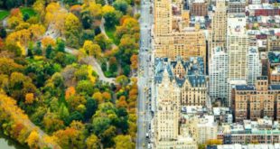 عکسی زیبا از تقسیم دو دنیا در شهر نیویورک