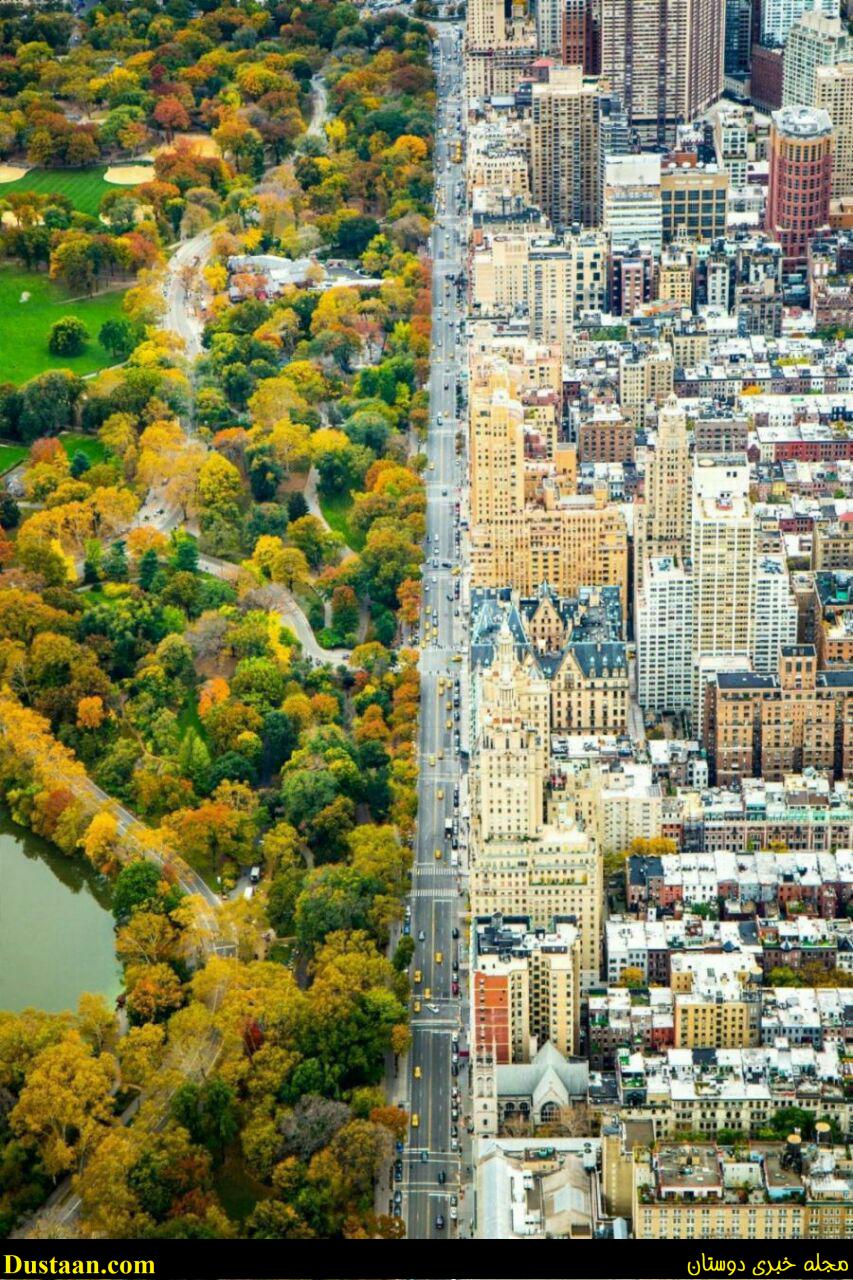 عکسی زیبا از تقسیم دو دنیا در شهر نیویورک