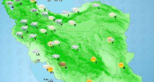 بارش باران و برف در برخی نقاط کشور + جدول